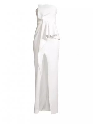 Асимметричное платье Jonas с драпировкой , цвет whip cream Black Halo