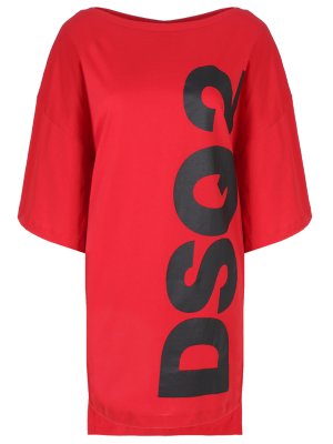 Платье-футболка DSQUARED2. Цвет: красный