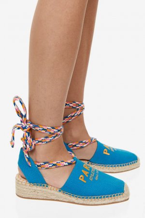 Эспадрильи на шнуровке , синий H&M