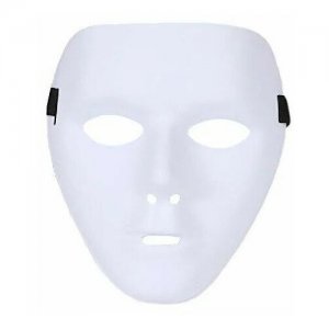 Карнавальная маска Белое лицо NoName. Цвет: белый