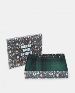 Подарочная упаковка вязаный шарф фантазия 62 х 160 + 2 10 см , зеленый Green Coast