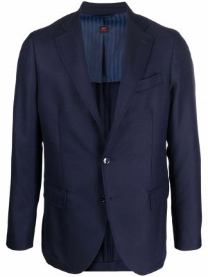 Шерстяной пиджак Andy MP Massimo Piombo. Цвет: синий