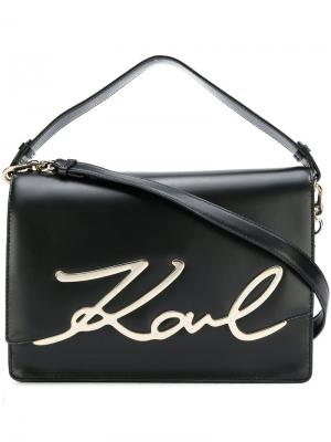 Большая сумка через плечо Signature Karl Lagerfeld