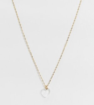 Серебряное ожерелье с позолотой 18 кт и подвеской в виде сердца -Серебряный Regal Rose