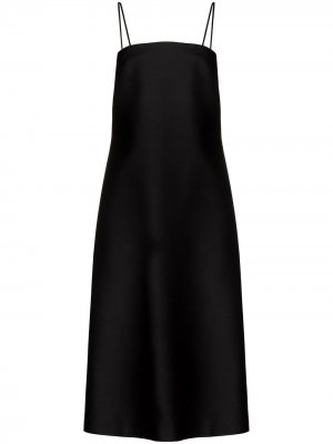 Расклешенное платье миди GIA STUDIOS. Цвет: черный