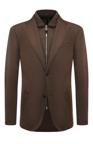 Шерстяной пиджак Windsor. Цвет: коричневый