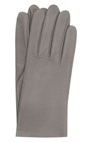 Кожаные перчатки Agnelle. Цвет: серый