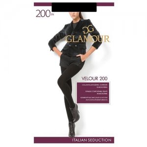 Колготки Velour nero 3 размер 200 den Glamour. Цвет: черный