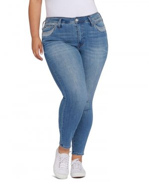 Гринвичские джинсы скинни больших размеров с высокой посадкой , синий Seven7