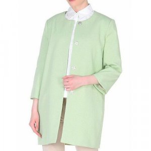 Пальто , размер 44, зеленый UNITED COLORS OF BENETTON. Цвет: фисташковый/зеленый