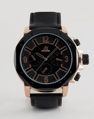 Oversize-часы с восьмигранным циферблатом ASOS. Цвет: коричневый