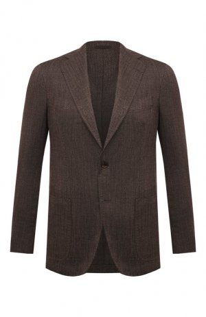 Пиджак из шелка и льна MUST. Цвет: коричневый