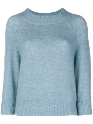 Укороченные свитер с круглым вырезом 3.1 Phillip Lim. Цвет: синий