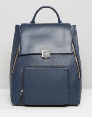 Кожаный рюкзак Modalu. Цвет: темно-синий