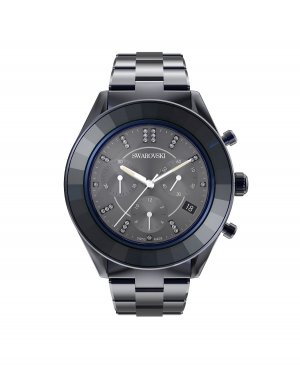 Женские часы Octea Lux Sport, черные с браслетом из нержавеющей стали физическим осаждением паром, 39 мм , черный Swarovski