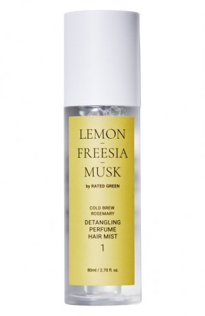 Разглаживающий парфюмированный спрей для волос Лимон, фрезия, мускус (80ml) Rated Green. Цвет: бесцветный