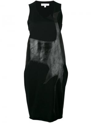 Платье шифт с принтом Io Ivana Omazic. Цвет: чёрный