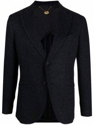 Однобортный пиджак Keanu Maurizio Miri. Цвет: синий
