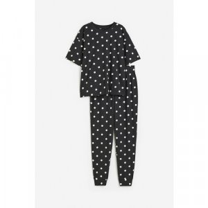 Пижама , размер 4XL, черный H&M. Цвет: черный