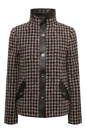 Шерстяная куртка Giorgio Armani. Цвет: коричневый