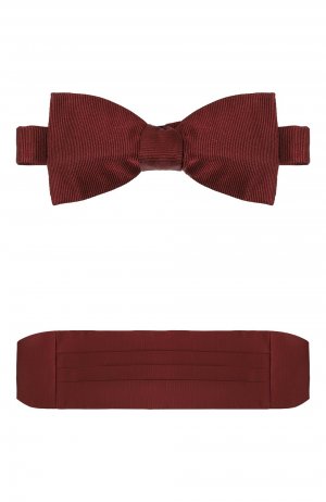Комплект из галстука-бабочки и камербанда Van Laack. Цвет: бордовый