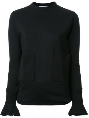 Трикотажный пуловер с накладными карманами Toga. Цвет: чёрный