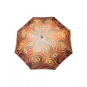 Зонт-трость, мультиколор Airton. Цвет: бежевый/коричневый/горчичный/золотистый