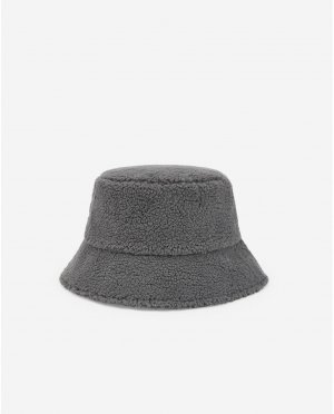 Двусторонняя женская шапка из полиэстера угольно-серого цвета, темно-серый Adolfo Dominguez