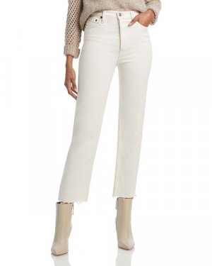 Прямые джинсы до щиколотки в стиле 70-х годов Stove Pipe винтажном белом цвете RE/DONE, цвет White Re/done