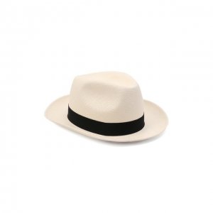Соломенная шляпа Brioni. Цвет: кремовый