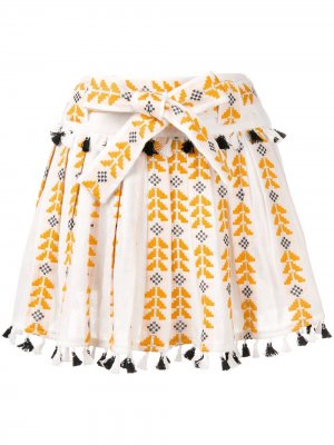 Мини-юбка с вышивкой Dodo Bar Or. Цвет: белый