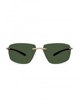 Прямоугольные солнцезащитные очки Streamline Biscayne Bay 64 мм , черный Silhouette