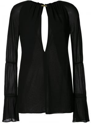Блузка с длинными рукавами Jay Ahr. Цвет: чёрный