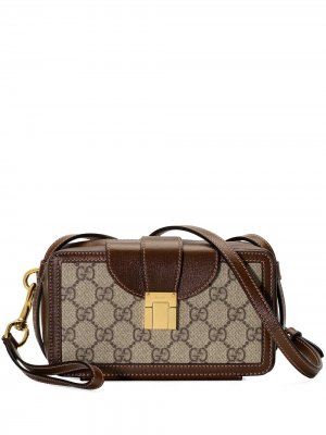 Мини-сумка с портфельной застежкой Gucci. Цвет: нейтральные цвета
