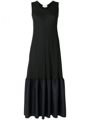 Платье-сарафан с оборкой Maison Margiela. Цвет: чёрный