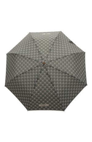 Складной зонт Moschino. Цвет: серый
