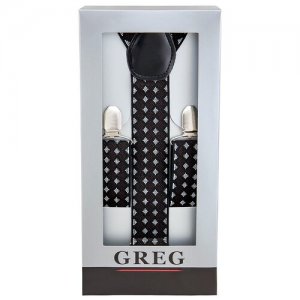 Подтяжки , подарочная упаковка, для мужчин, черный GREG. Цвет: черный