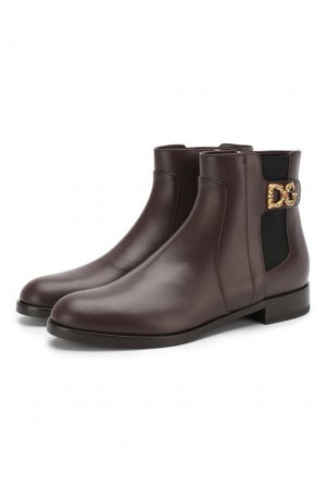 Кожаные ботинки Rodeo Dolce & Gabbana. Цвет: коричневый