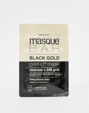 Маска-пилинг с активированным углем и частицами 24-каратного золота Black Gold-Бесцветный MasqueBAR