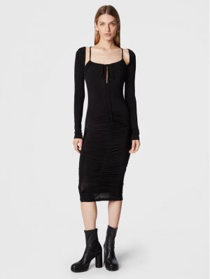 Коктейльное платье узкого кроя , черный Versace Jeans Couture