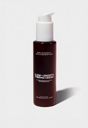 Крем для волос Philosophy by Alex Kontier Glow + Smooth Thermo Cream Несмываемый - кондиционер с эффектом термозащиты, 110 мл. Цвет: коричневый