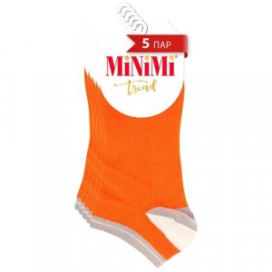 Женские носки укороченные, 5 пар, размер 39-41, оранжевый MiNiMi. Цвет: оранжевый/orange
