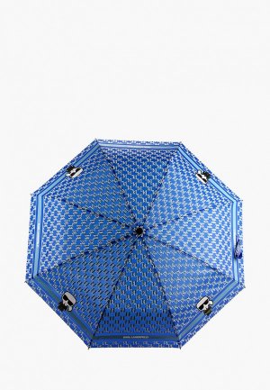Зонт складной Karl Lagerfeld. Цвет: синий