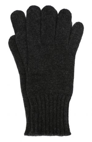 Кашемировые вязаные перчатки Cruciani. Цвет: темно-серый