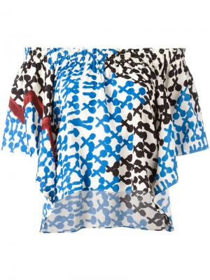 Блузка шифт с открытыми плечами Tsumori Chisato. Цвет: белый
