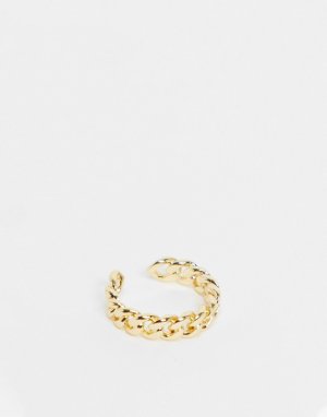 Кольцо в виде цепочки с позолотой из 18-каратного золота -Золотистый Pieces