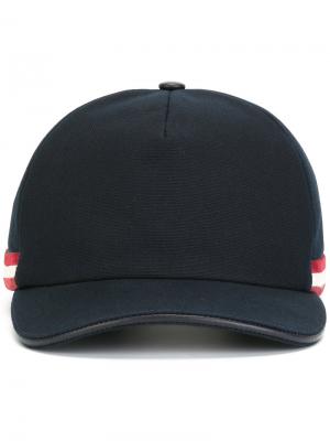 Бейсбольная кепка с контрастными полосами Bally. Цвет: синий