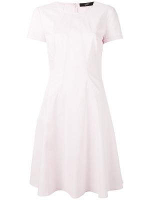 Расклешенное платье с короткими рукавами Steffen Schraut. Цвет: розовый и фиолетовый