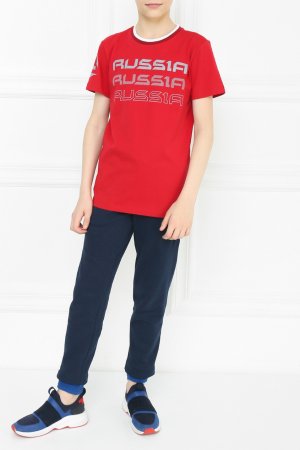 Красная футболка со светоотражающими надписями Bosco Fresh. Цвет: красный
