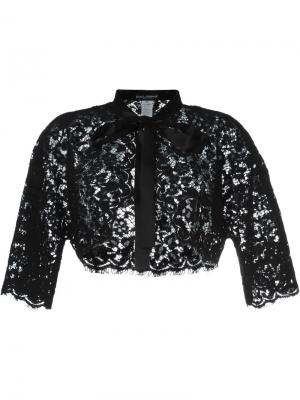 Кружевная накидка-болеро Dolce & Gabbana. Цвет: чёрный